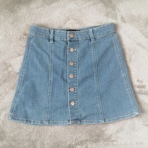 Denim Button Up Skirt