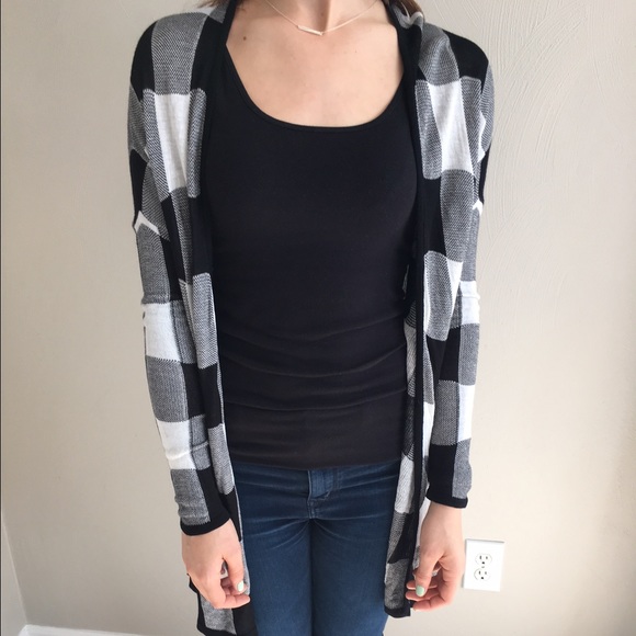 Black and white cardigan