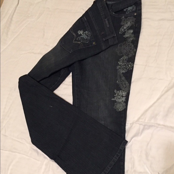 Boot cut blue jeans