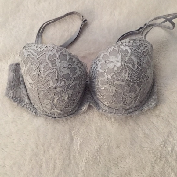 Gray Push Up Date Bra 34D