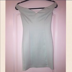 Mint TOBI off the shoulder dress