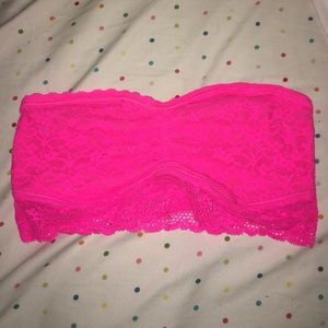 Bright pink bandeau