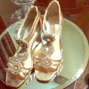 Vince Camuto rose gold sandals