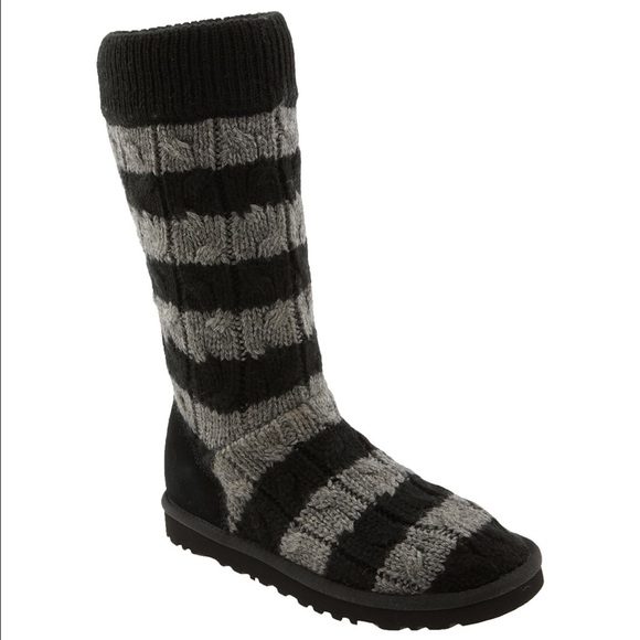Black gray UGG boots