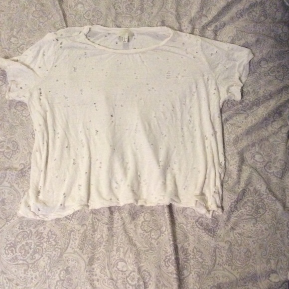 Forever 21 distressed grunge boxy tee