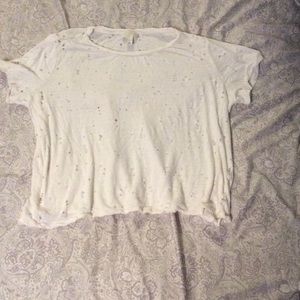 Forever 21 distressed grunge boxy tee