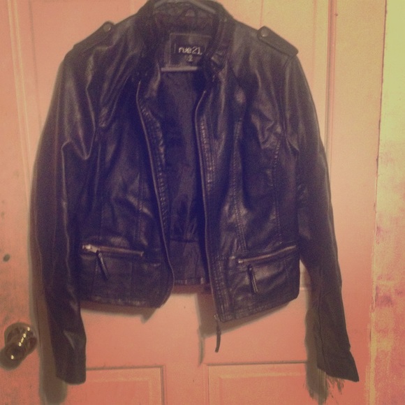 Black leather jacket
