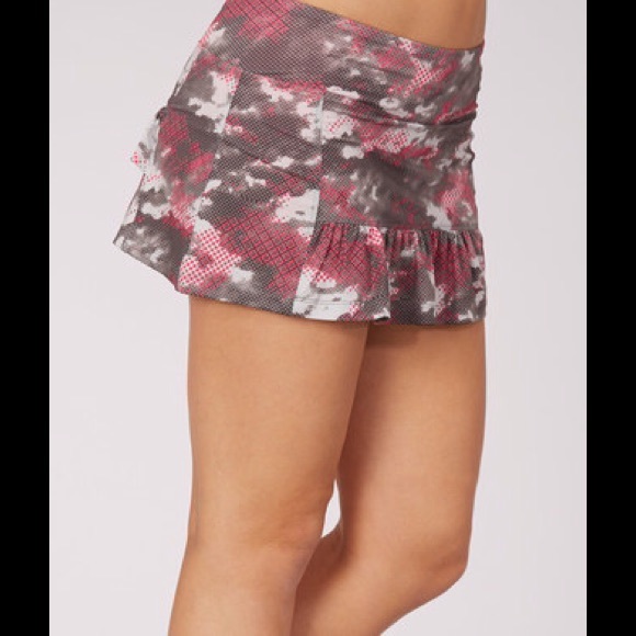 Fierce Pink & Grey Ruffle Skort
