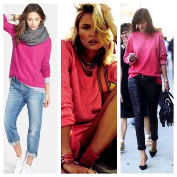 Splendid Pink/black Sweater