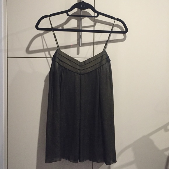 Black and gold tank/cami with adjustable straps