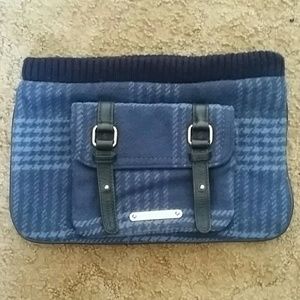 Juicy Couture Pendelton Clutch Wool Plaid Blue