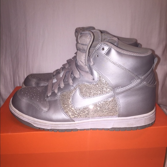 Nike silver high tops