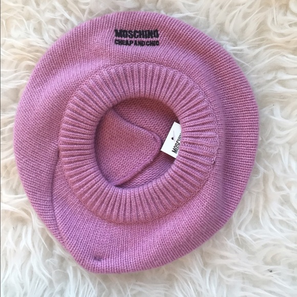 Moschino Pink Knitted Beret - New!