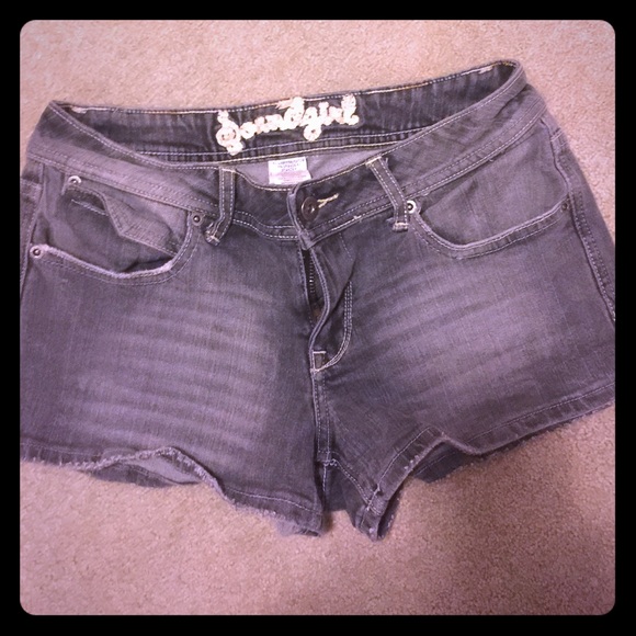 Grey jean shorts