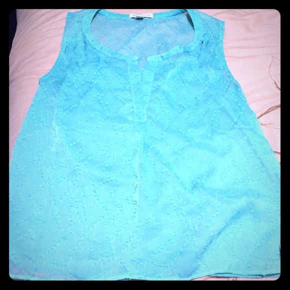 Chiffon style teal dressy top