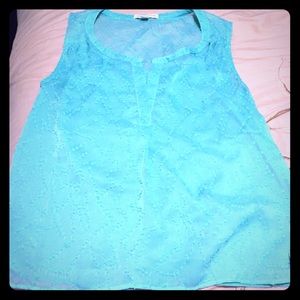 Chiffon style teal dressy top
