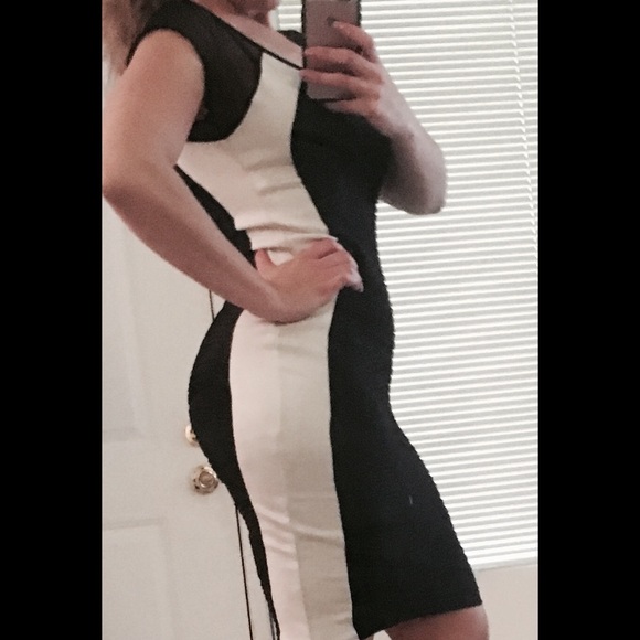 Black/white dress