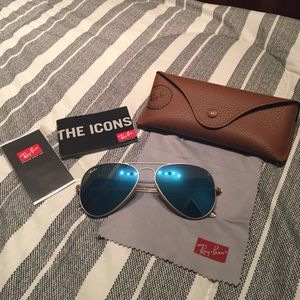 Ray-Ban Aviator Flash Lenses Blue Flash RB3025