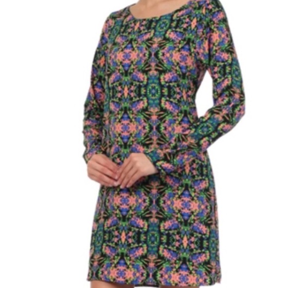 Everly Long Sleeve Shift Dress