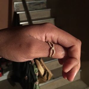 Gold diamond infinity ring