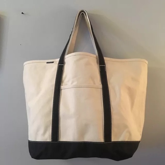 Lands End XL Canvas Boat Tote beach bag weekender - Picture 2 of 4