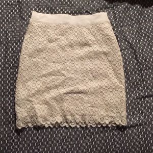 Cream crochet skirt