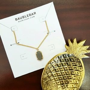 Final Sale! BaubleBar Solaris Stone Necklace Gray