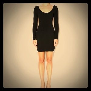 Olivaceous little black mini dress