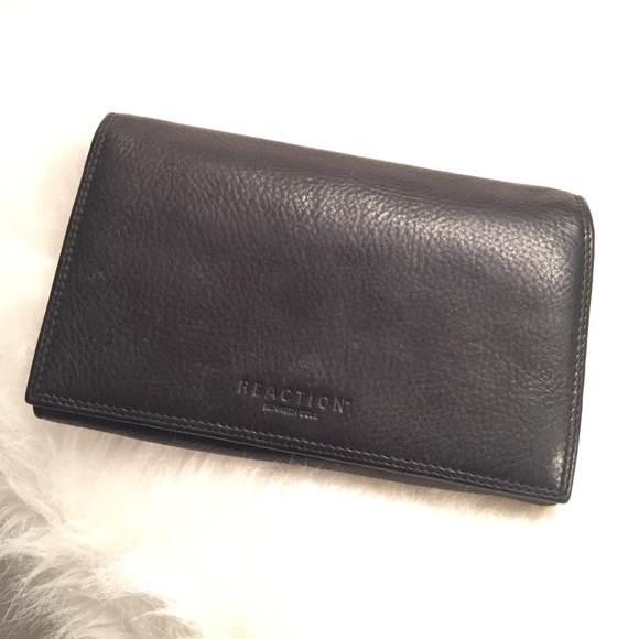 Kenneth Cole Reaction Handbags - Kenneth Cole Reaction wallet black leather big