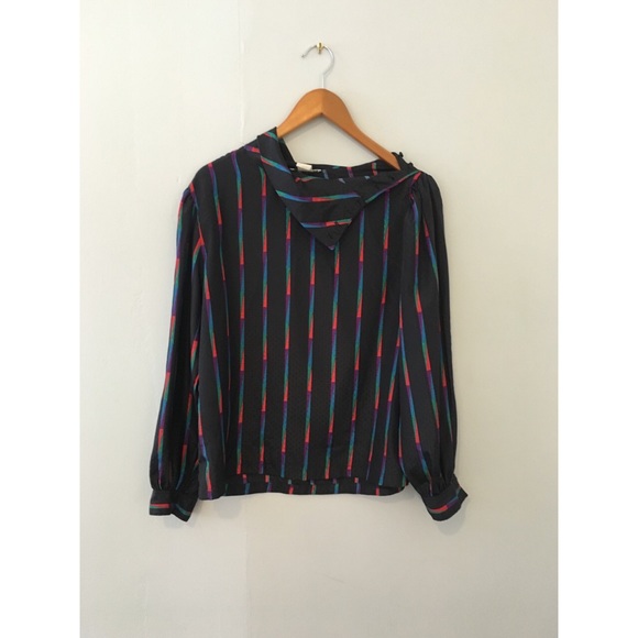 1980s Silky Blouse