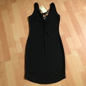 Black LF tank top lace up dress
