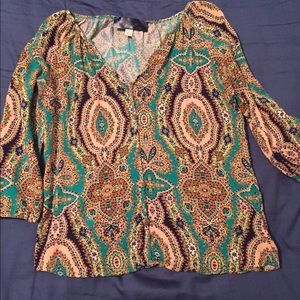Paisley quarter length shirt