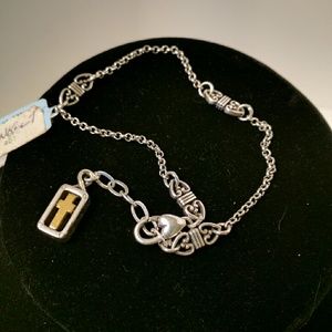 Two Tone Cross Anklet