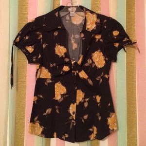 Anthro/odille black button down