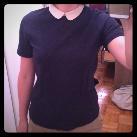 Jcrew Peter Pan collar blouse navy