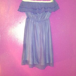 Sleeveless sparkly purple dress