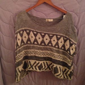 Hollister cropped sweater poncho. One size