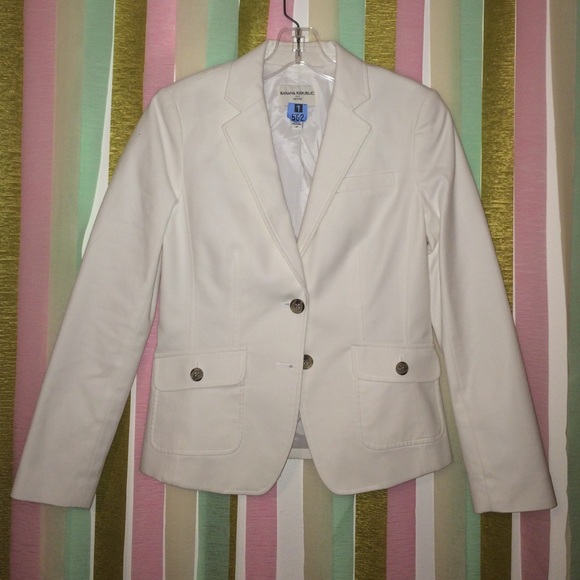 Banana Republic white blazer