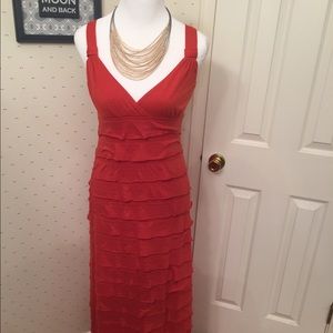 Gorgeous coral maxi dress
