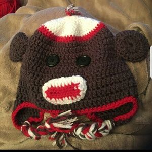 Handmade Sock Monkey Beanie