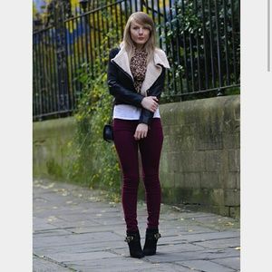 Merlot Colored Skinny Jeans