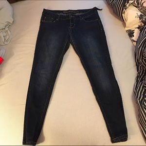 Dark wash skinny jeans