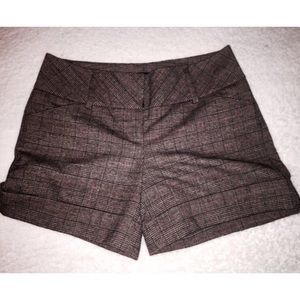 Express brown plaid shorts size 2