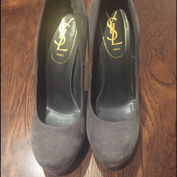 YSL Classic Tribute Pump- Grey Suede, size 37