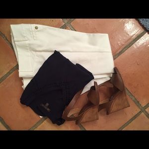 White limited 6 regular straight leg pants