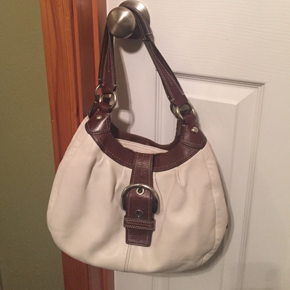 Authentic leather Coach hobo purse