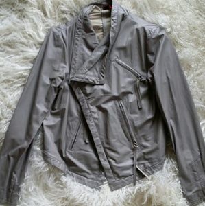 5/48 grey leather jacket