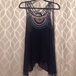 Navy blue top