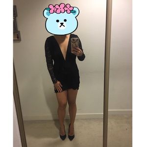 Reverse Havana Lace Dress, Black