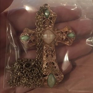Long cross necklace